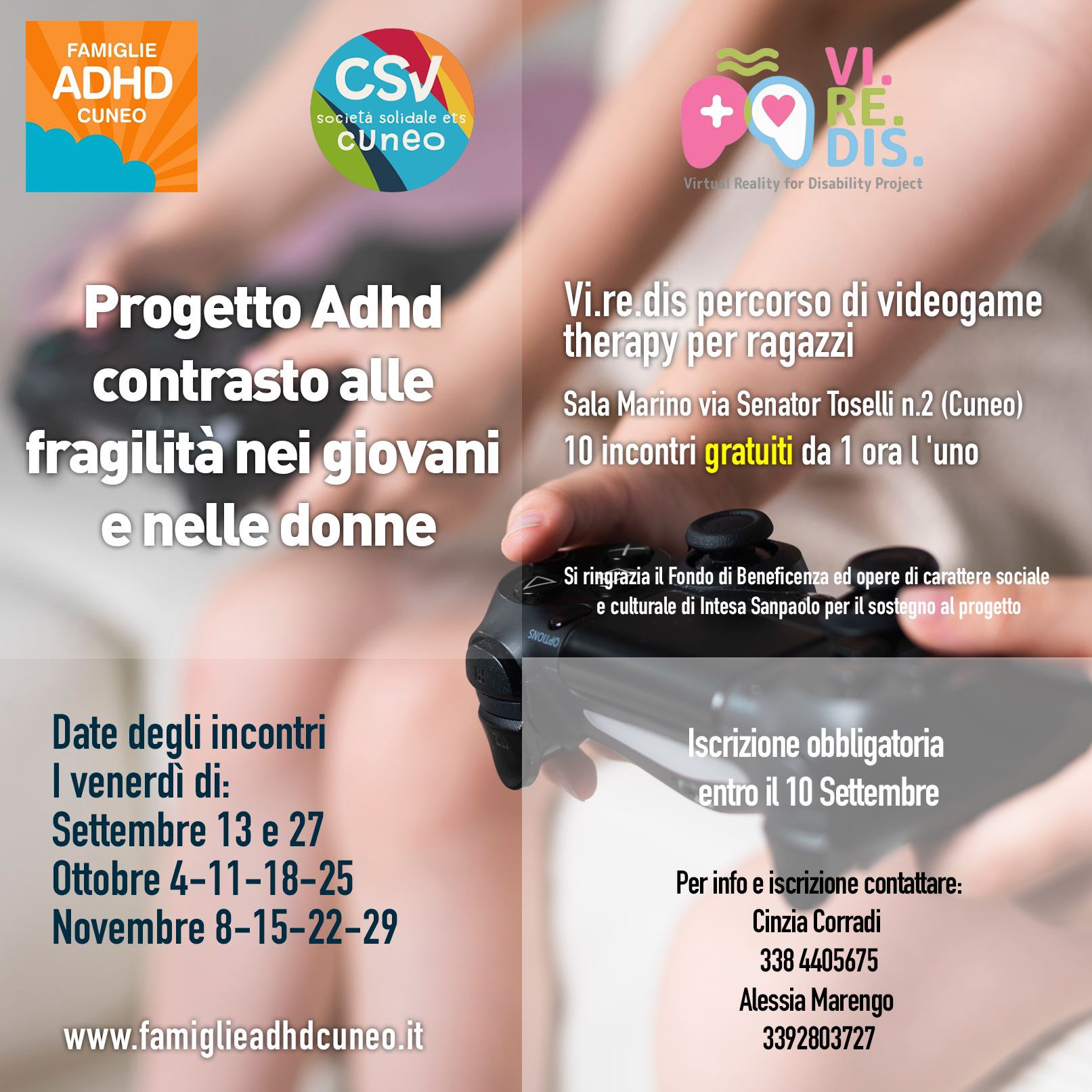 Progetto Adhd  contrasto alle  fragilità nei giovani  e nelle donne